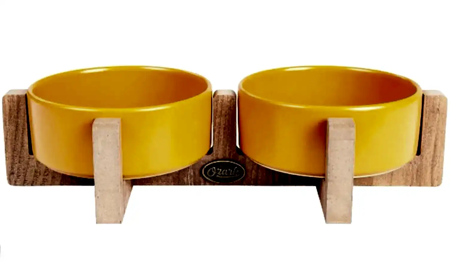 2li Ahşap Sehpalı Seramik Mama Kabı