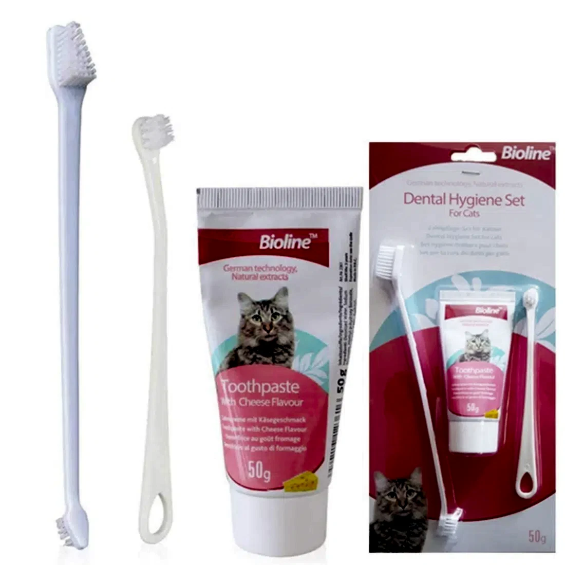 Bioline Kedi Diş Macunu ve Ağız Bakım Seti