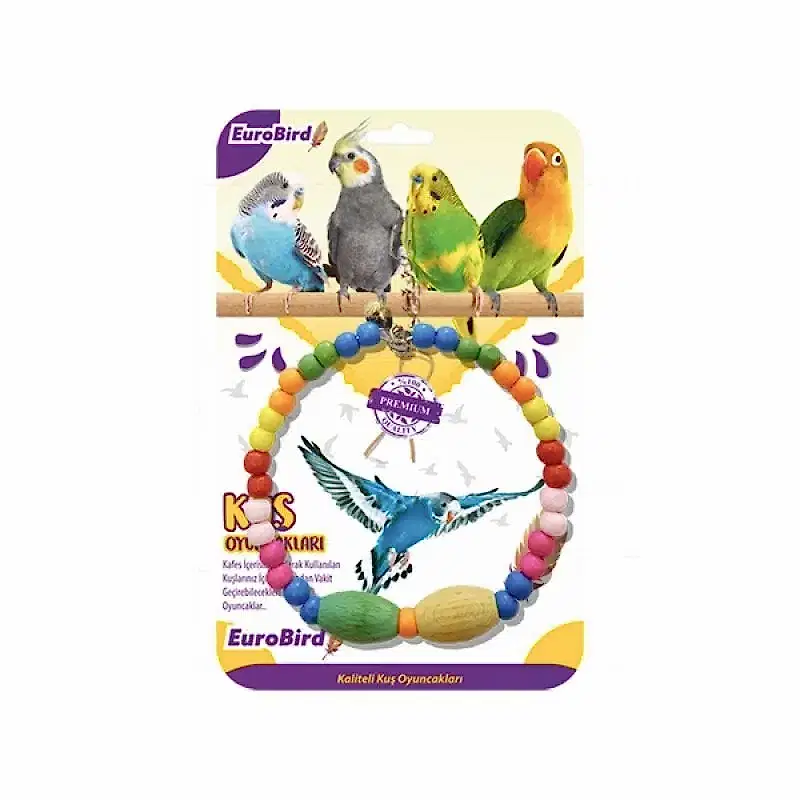 EuroBird Kuş Oyuncağı Boncuklu Büyük Halka (KY76)