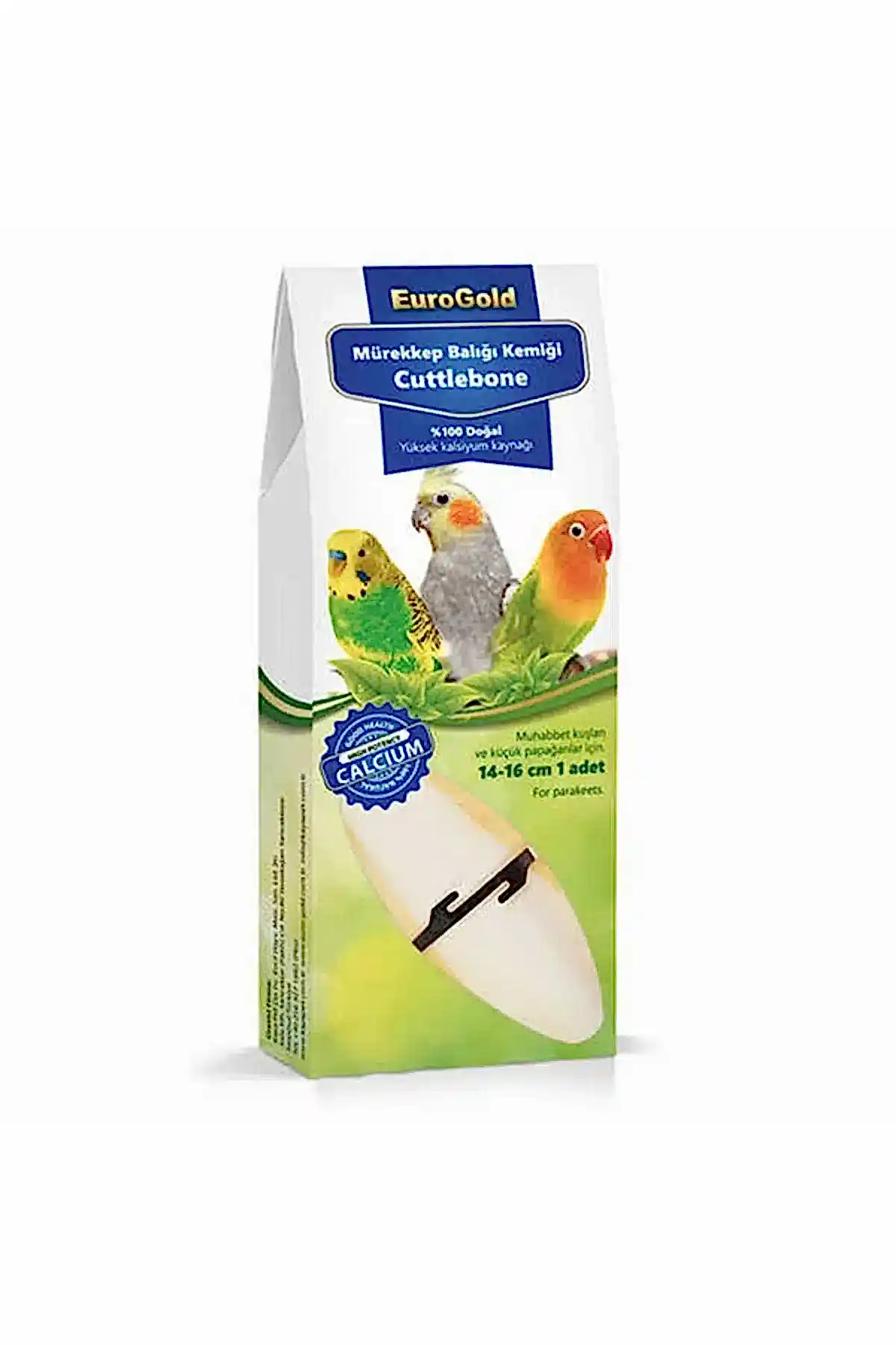 EuroGold Mürekkep Balığı Kemiği Kuş Gaga Taşı 14-16 Cm