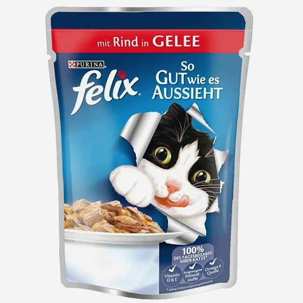 Felix Sığır Etli Kedi Yaş Maması 85 Gr