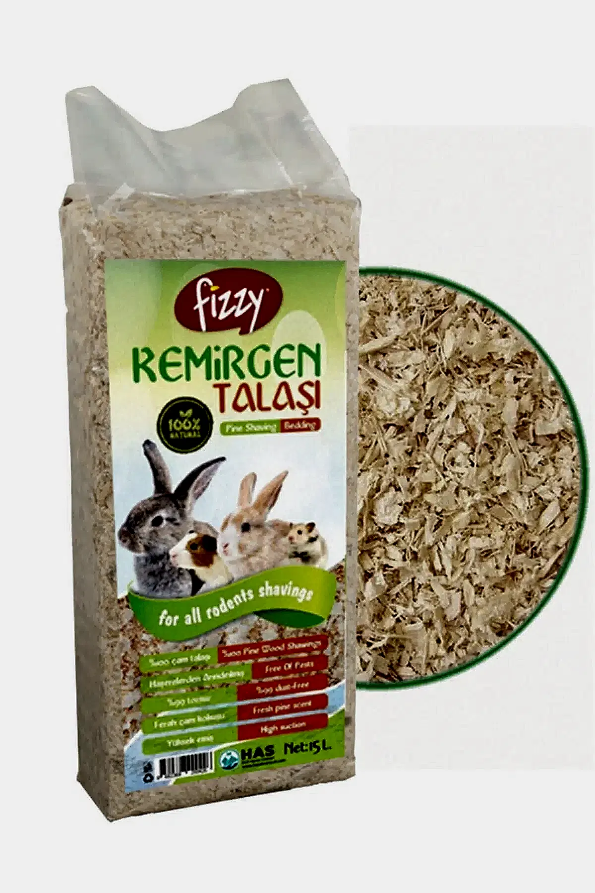 Fizzy Kemirgen Çam Talaşı 15 Lt