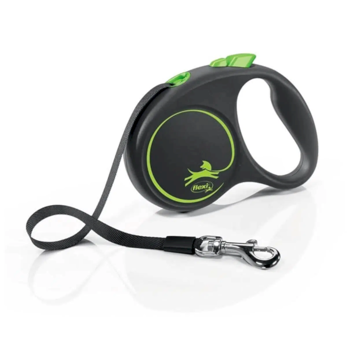 Flexi Black Design Large 5M Şerit Otomatik Köpek Gezdirme Tasması Yeşil