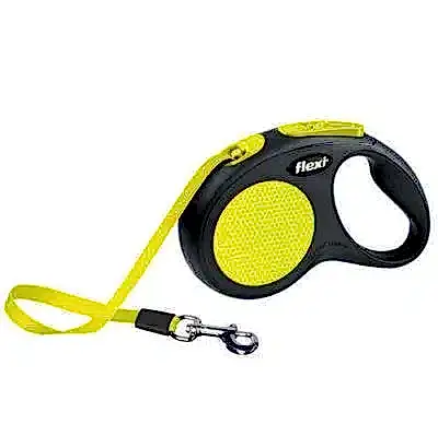 Flexi Neon Sarı Medium 5 Mt Şerit Otomatik Köpek Gezdirme Tasması