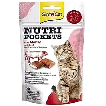 Gimcat Nutri Pockets Biftekli Malt Kedi Ödülü 60 Gr