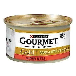 Gourmet Gold Parça Etli Soslu Sığır Etli Kedi Konserve Maması 85 Gr