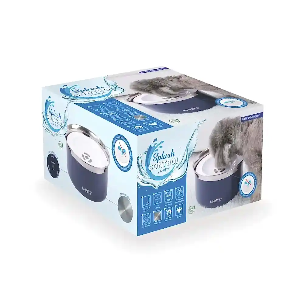 M-pets Splash Dödülmez Çelik Su Kabı Mavi 3.7 Lt 