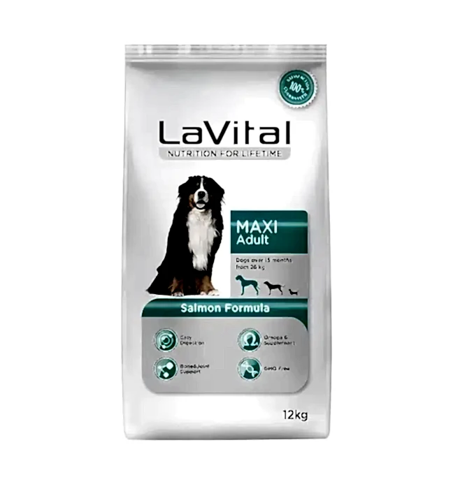 LaVital Somon Balıklı Büyük Irk Yetiskin Köpek Maması 12+3 Kg
