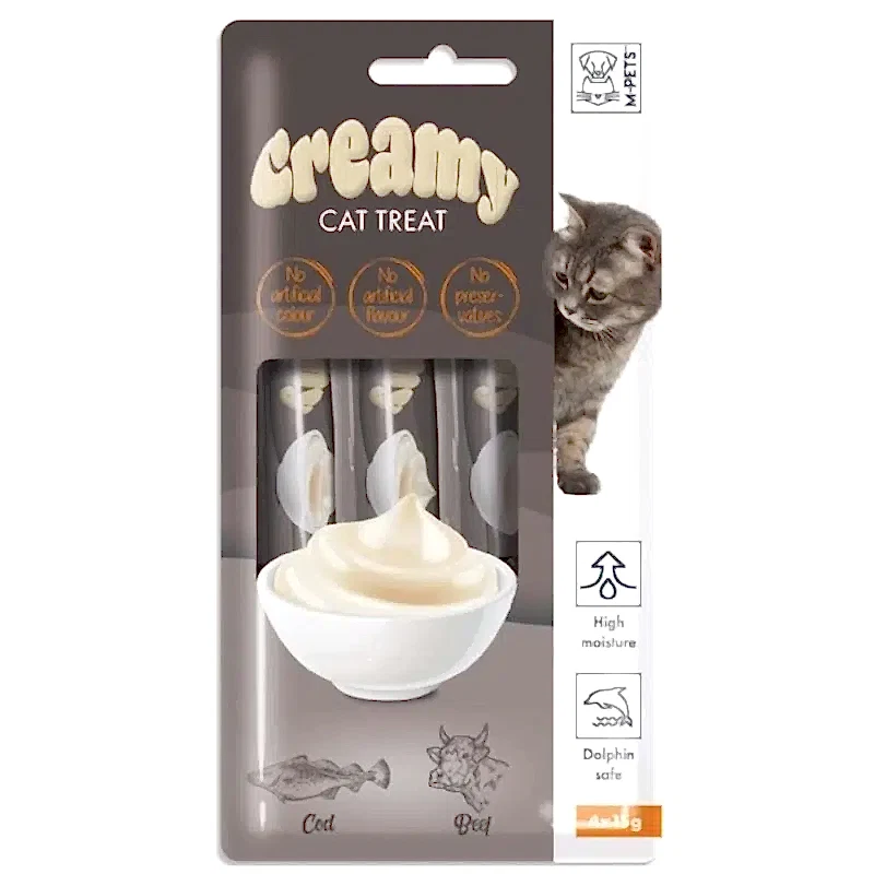 M-Pets Morina Balıklı ve Biftekli Krema Kedi Ödül Maması 4Lü