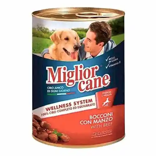 Miglior Cane Sığır Etli Köpek Konservesi 405 GR Parça Etli