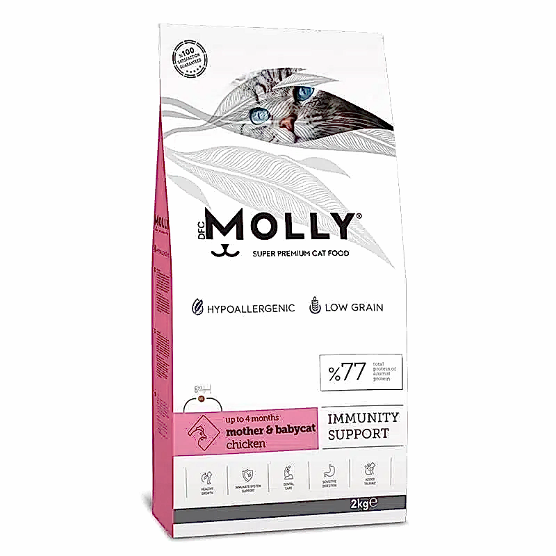 Molly Mother&amp;Babycat Tavuklu Yavru ve Anne Kedi Maması 2kg