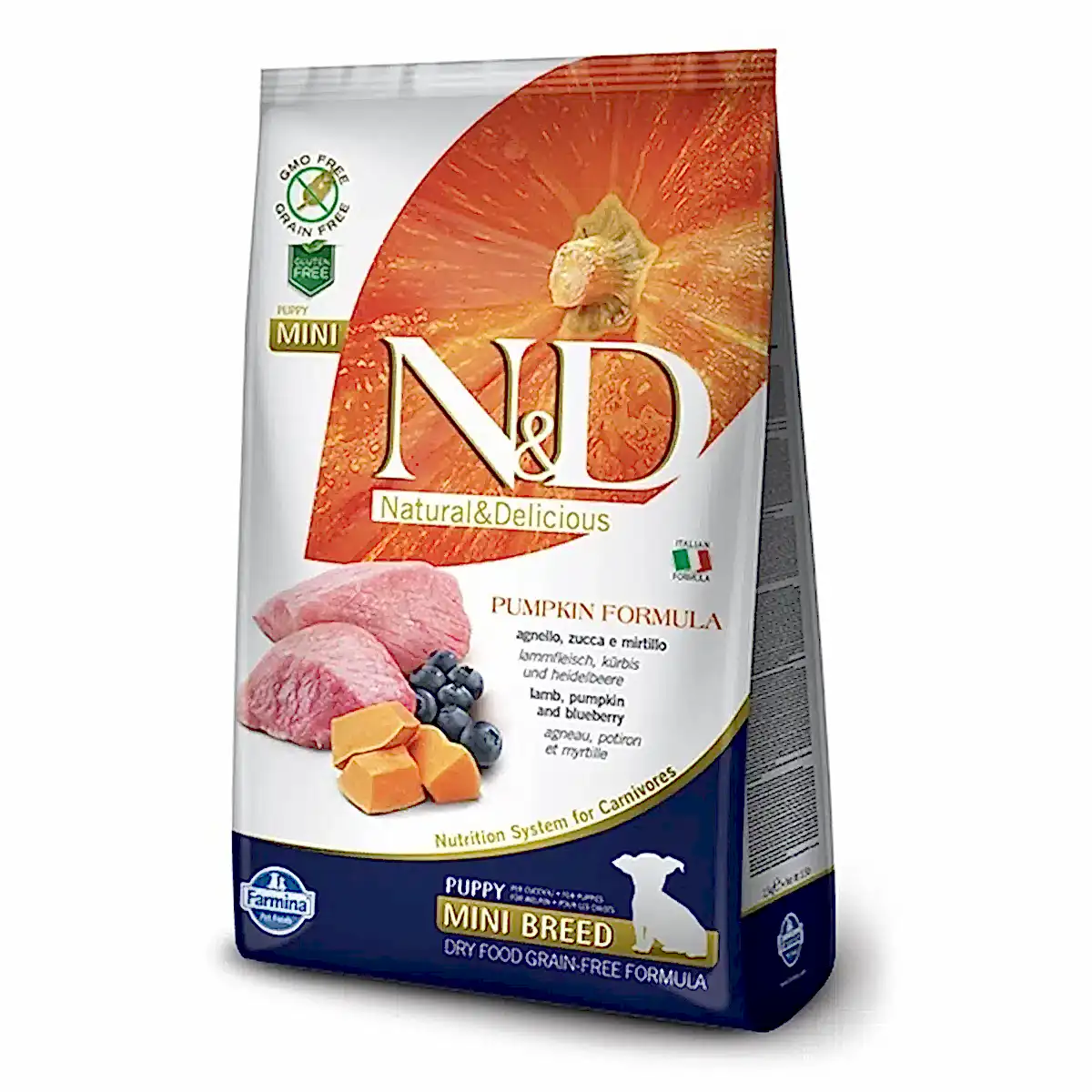 N&D Balkabaklı Kuzu Etli Tahılsız Küçük Irk Yavru Köpek Maması 2,5 Kg