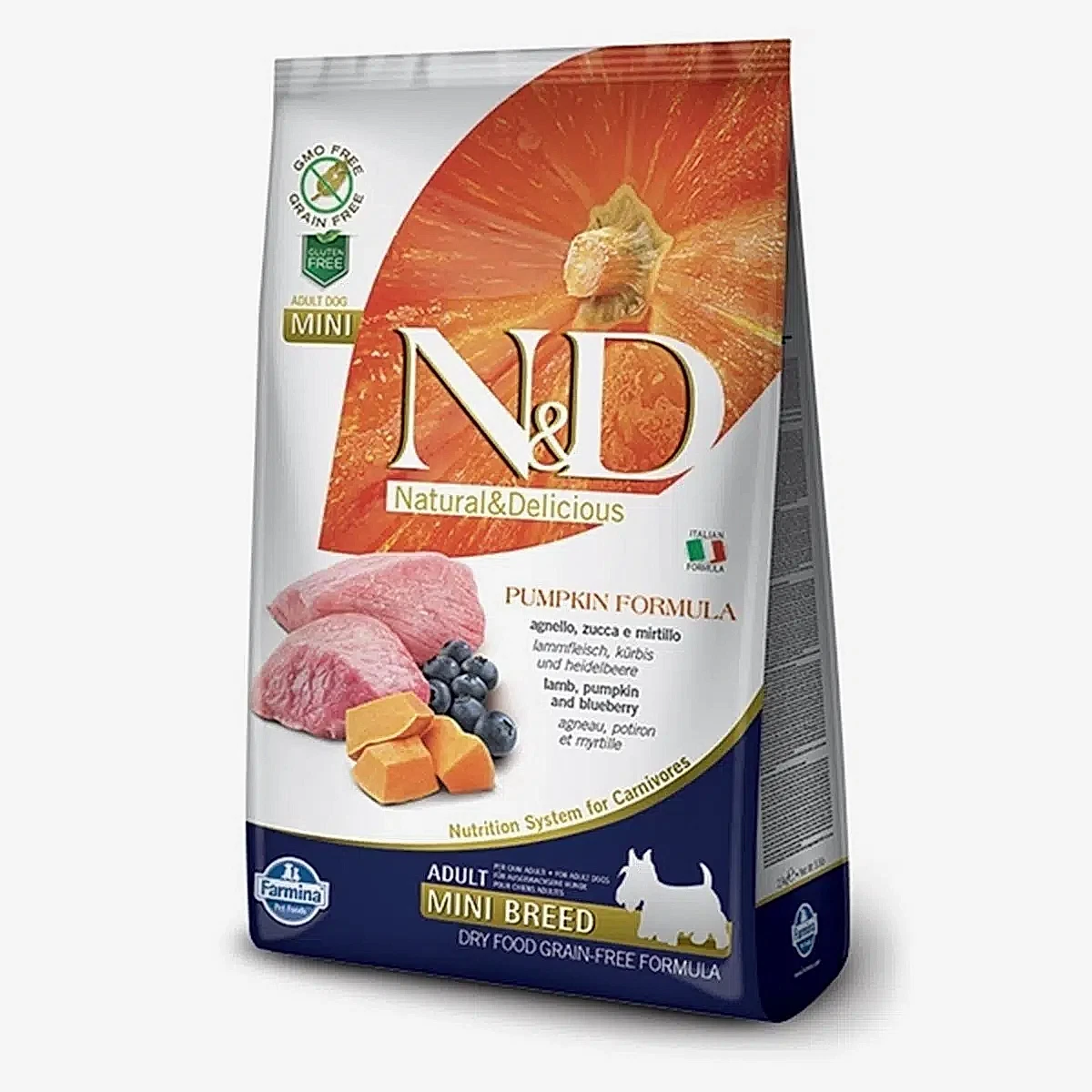 N&amp;D Balkabaklı Kuzu Etli Tahılsız Küçük Irk Yetişkin Köpek Maması 2,5 Kg