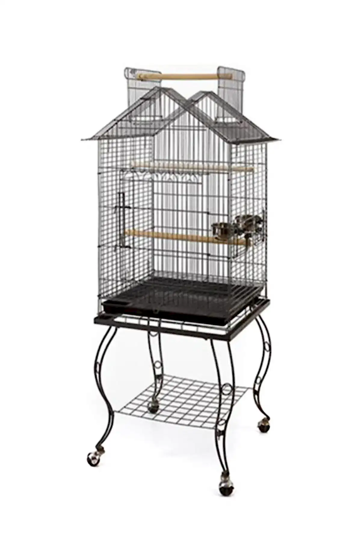 Papağan Kafesi Sehpalı Siyah 51x51x139cm 934ads