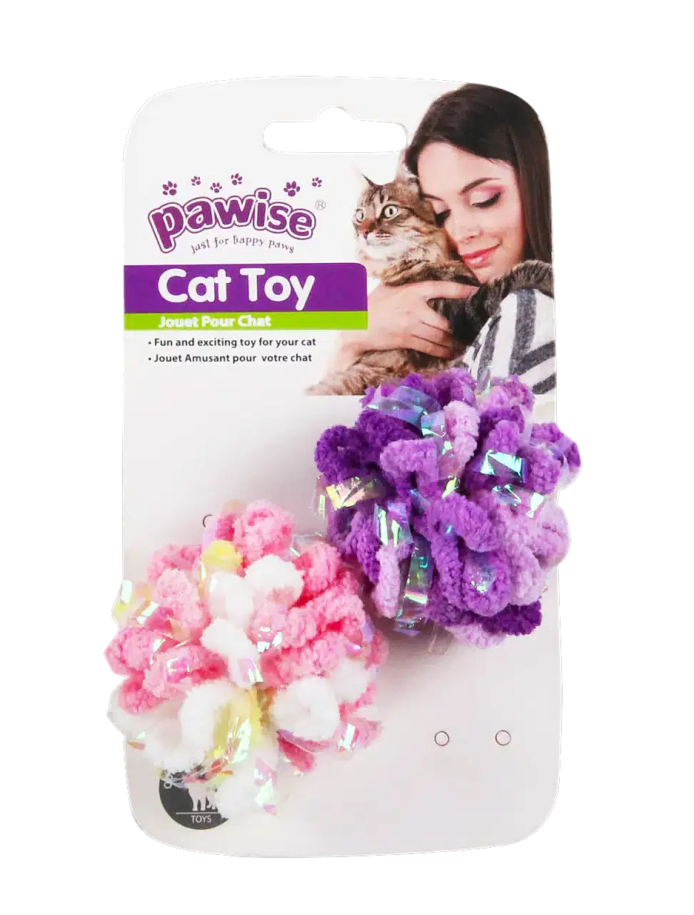 Pawıse peluş rafya fiyonk ikili kedi oyuncak