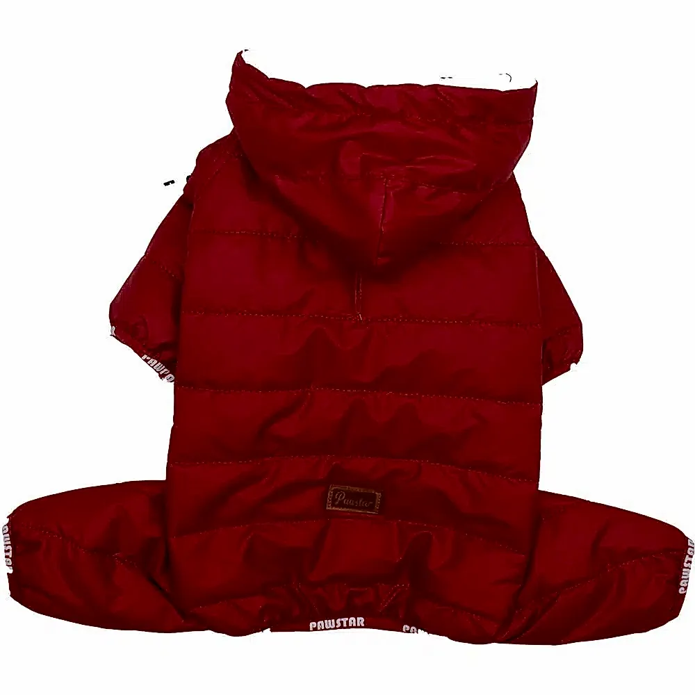 Pawstar Köpek Montu Kapşonlu Tulum Kırmızı Rompers 22516 - M