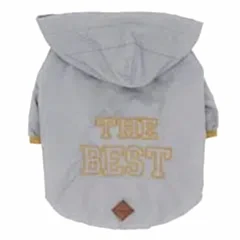 Pawstar Köpek Yağmurluğu Kapşonlu Gri The Best Desen M