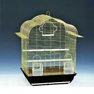 Pirinç Kuş Kafesi Papatya Çatılı 34.5x28x45.5 1217AG