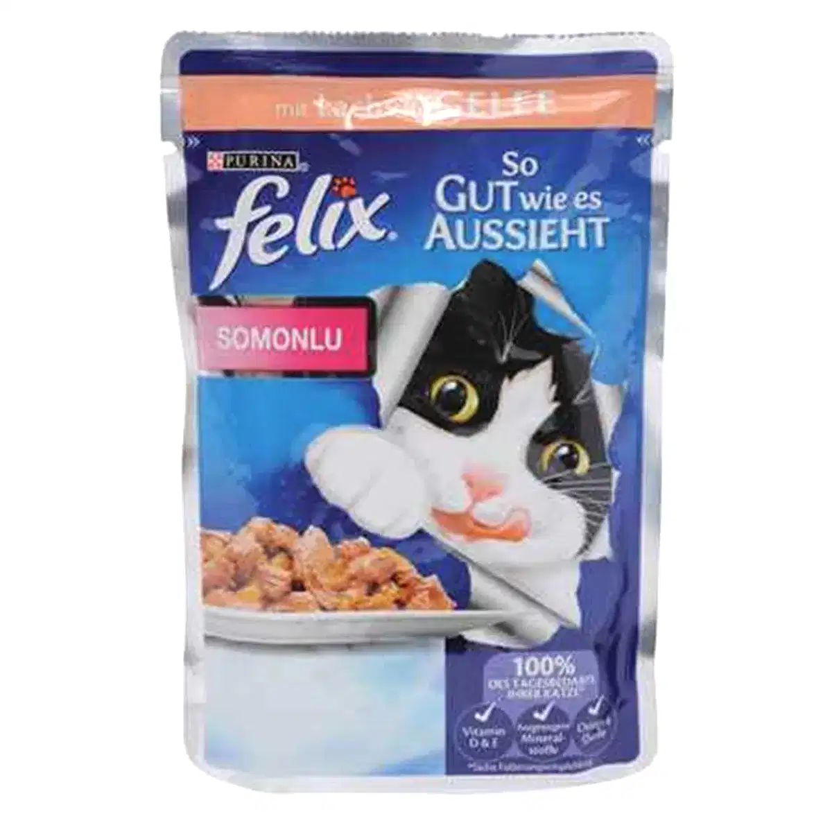 Purina Felix Somonlu Kedi Yaş Maması 85 Gr