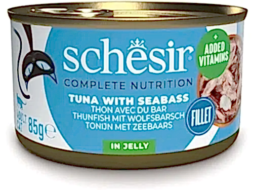 Schesir Ton Balığı ve Levrekli Jöleli Kedi Konservesi 85 Gr
