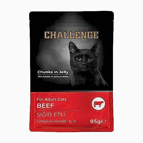Challenge Sığır Etli Yetişkin Kedi Yaş Mama 85 gr