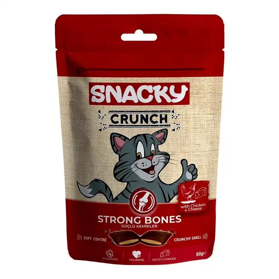 Snacky Crunch Tavuklu Peynirli Kedi Ödül Maması 60gr